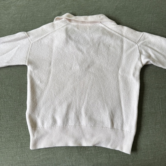 Merino Wool Cropped Polo Sweater - Picture 6 of 8